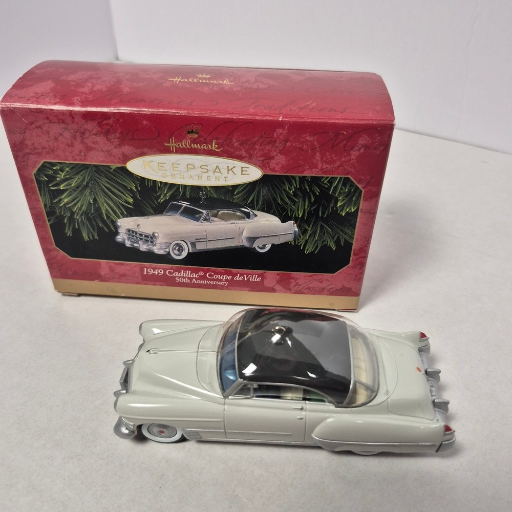 NEW 1999 Hallmark Keepsake 1949 Cadillac Coupe DeVille Die Cast Ornament w Box